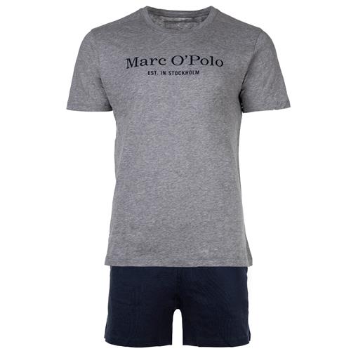 Marc O'Polo Pyjamas kort  navy / grå-meleret