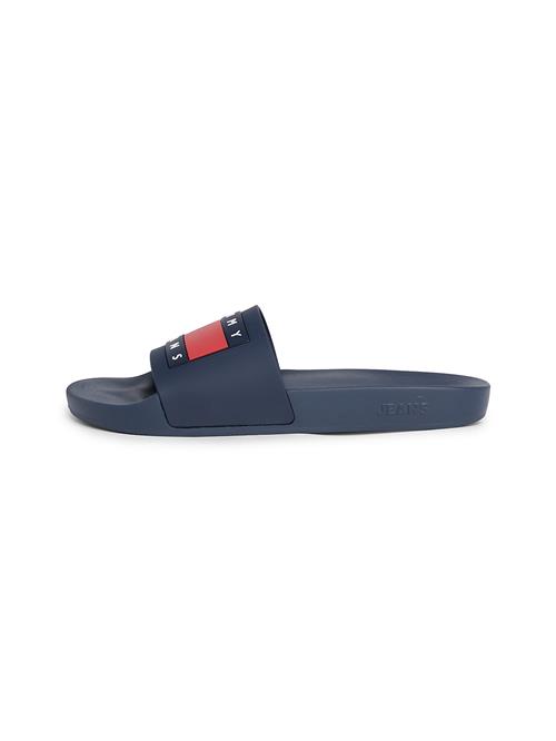 Tommy Jeans Pantoletter 'Essential'  marin / brandrød / hvid