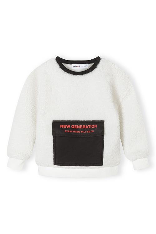 MINOTI Sweatshirt  rød / sort / uldhvid