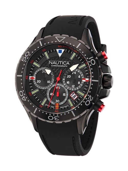 NAUTICA Analogt ur 'Nautica'  blodrød / sort / hvid