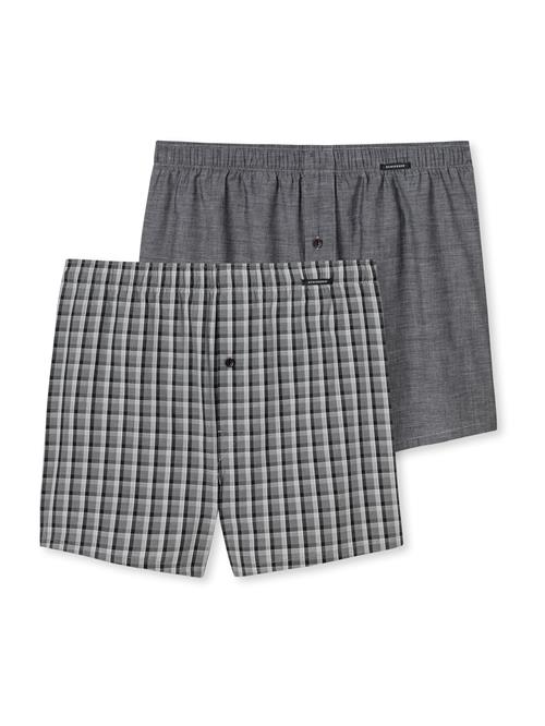 SCHIESSER Boksershorts  antracit / grå-meleret / hvid