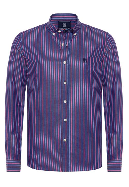 Jimmy Sanders Skjorte  blå / navy / rød / hvid