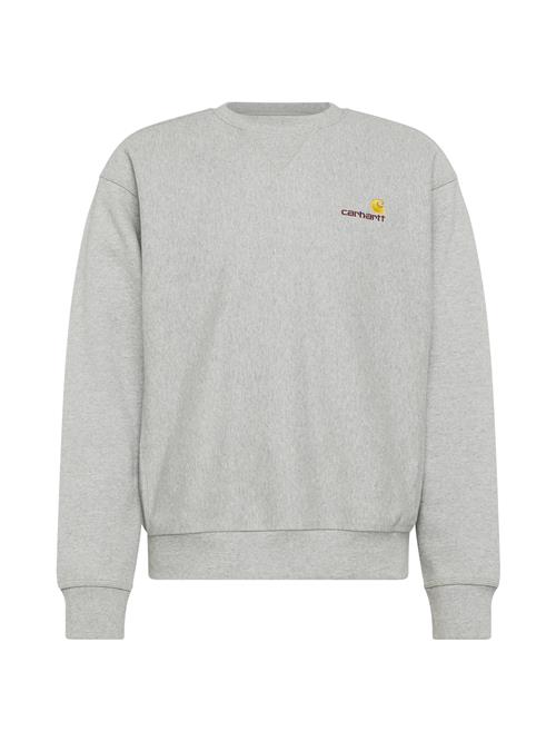 Carhartt WIP Sweatshirt 'American Script'  gylden gul / grå-meleret / mørkerød
