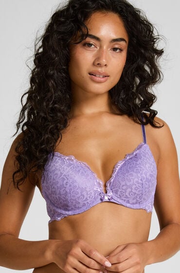 Hunkemöller Formstøbt pushup-bøjle-bh Marine lilla