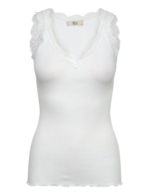 Rmwbalta Sl Regular V-Neck Top RM By Rosemunde White