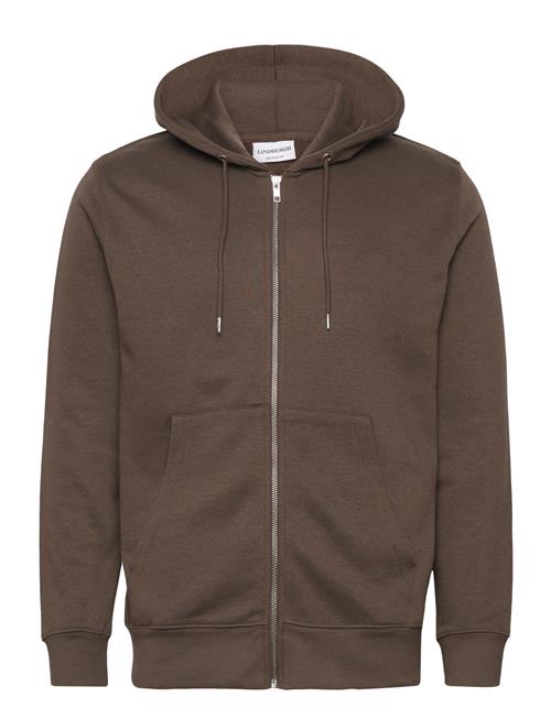 Sweat Hoodie W. Zip Lindbergh Brown
