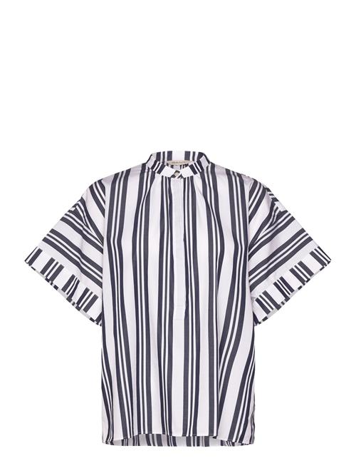 Os Striped Popover GANT Navy