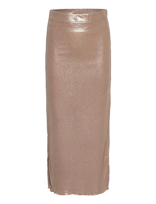 Tnrosalind Long Glitter Skirt The New Beige