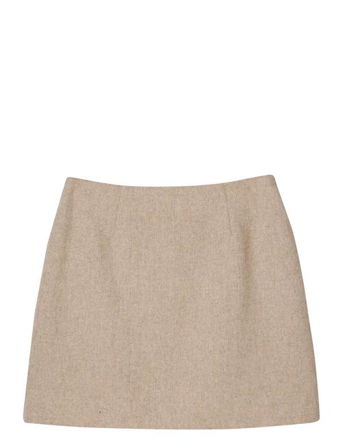 Short Wool Blend Skirt Lexington Clothing Beige