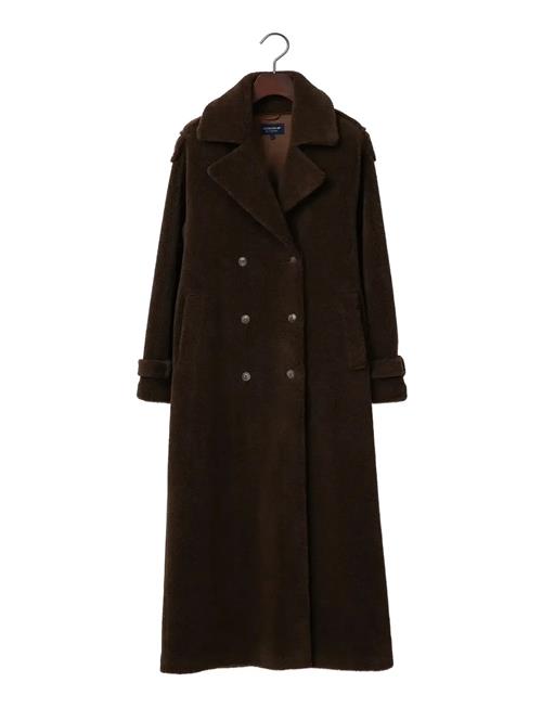 Maxi Belted Wool Blend Teddy Coat Lexington Clothing Brown