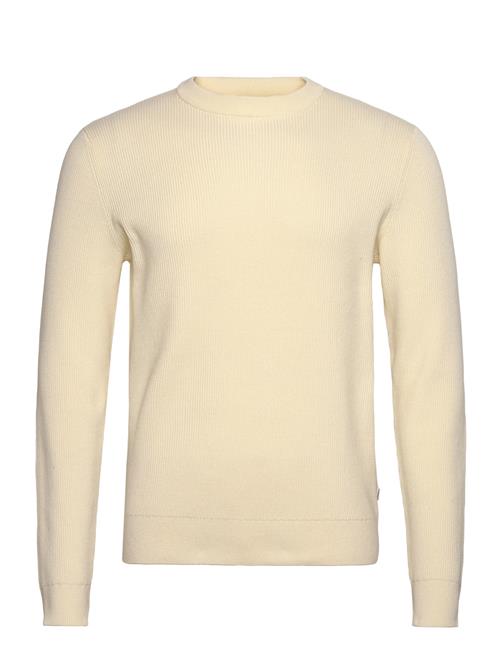 Rib Knitted O-Neck Knit Lindbergh Cream
