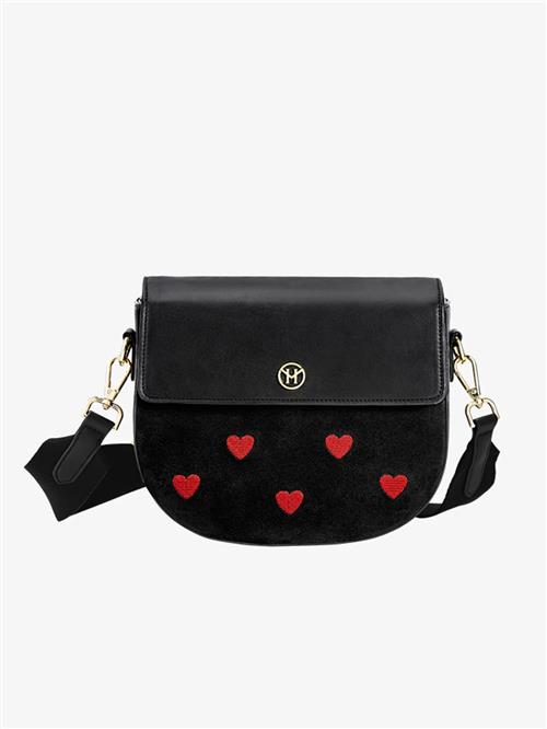 Victoria Hyde Skuldertaske 'Love Heart'  cranberry / sort