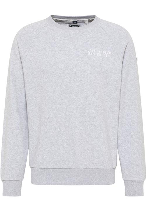 DreiMaster Maritim Sweatshirt 'Bridgeport'  lysegrå / hvid