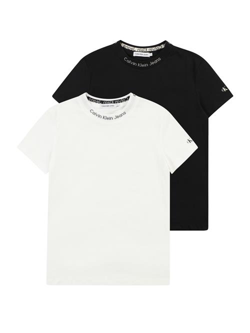 Calvin Klein Jeans Shirts 'Instarsia'  grå / sort / hvid