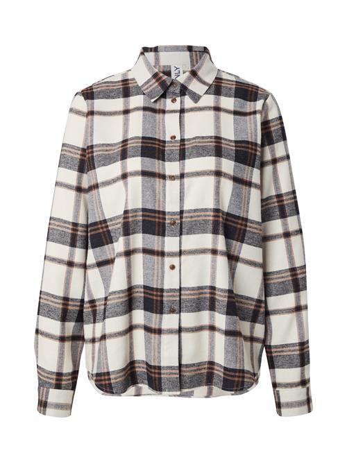 ONLY Bluse 'ONLFie'  ecru / lysebrun / mørkebrun