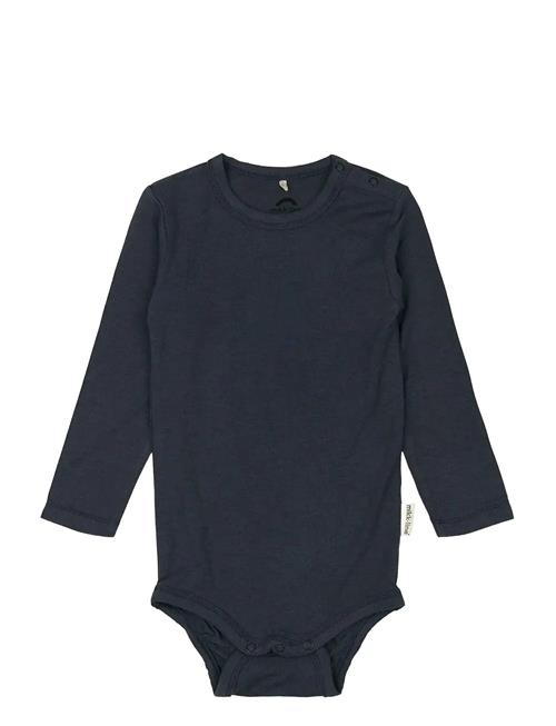 Wool/Bamboo Ls Body Mikk-line Navy