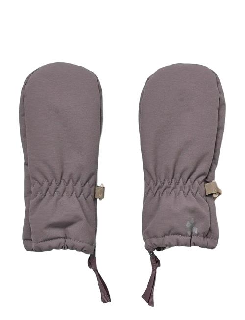 Technical Mittens Zipper Wheat Purple