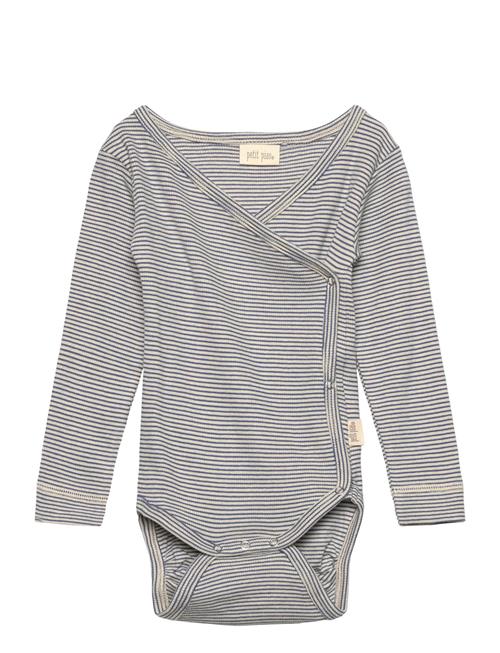 Ppdian Body L/S Fold Over Stripe Nb Petit Piao Navy