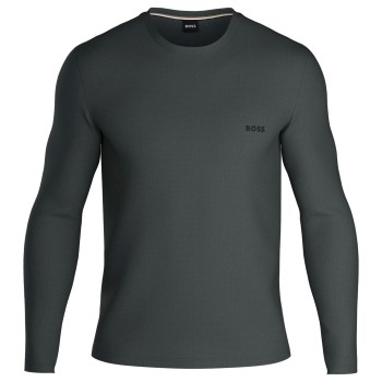 BOSS Waffle Sweatshirt Mørkgrøn  Large Herre