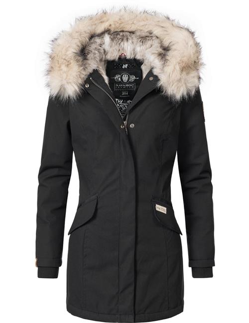 Se NAVAHOO Vinterfrakke 'Cristal'  beige / sort ved About You