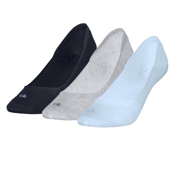 Calvin Klein Strømper 3P Ballerina Socks for Woman Grå/Blå Str 39/42 Dame