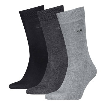 Calvin Klein Strømper 3P Classic Socks For Men Grå Str 39/42 Herre