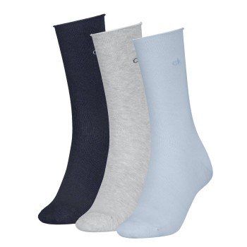 Calvin Klein Strømper 3P Classic Socks For Women Grå/Blå Str 39/42 Dame