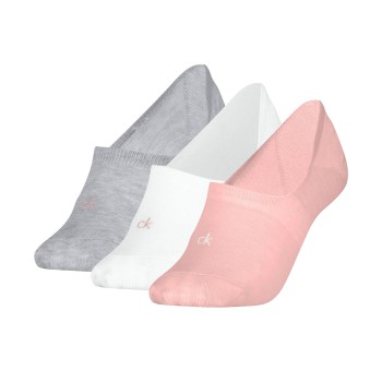 Calvin Klein Strømper 3P Footie Socks For Women Rosa/Grå Str 35/38 Dame