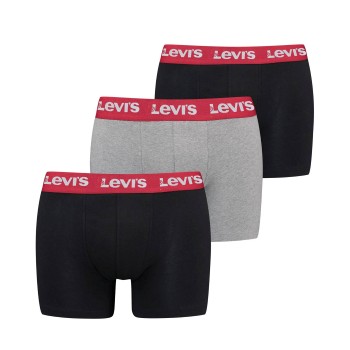 Levis 3P Repeat Logo Boxer Brief Multi Flerfarvet-2 bomuld Small Herre