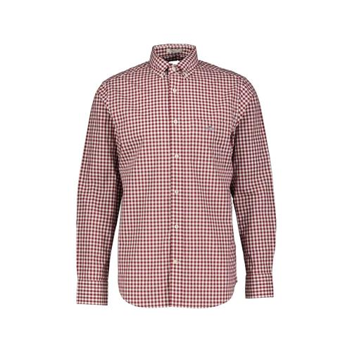 GANT Skjorte  bordeaux / rødmeleret / naturhvid