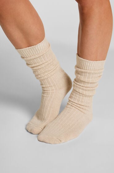 Hunkemöller Sokker med Cashmere Hvid