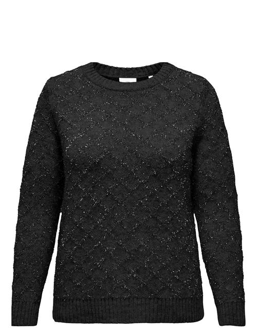 Caralba L/S Glitter O-Neck Knt ONLY Carmakoma Black