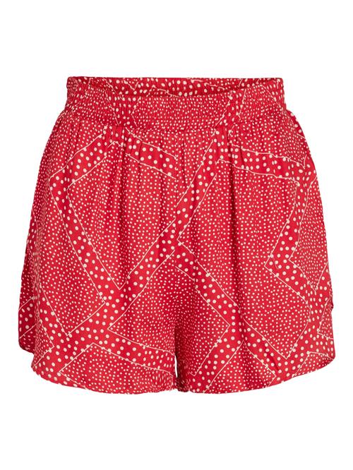 Se VILA Bukser 'NISJA'  mørkerød / hvid ved About You