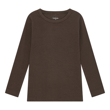 BIRKHOLM Rib Bluse Chokolade Brun