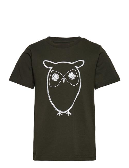 Regular Big Owl T-Shirt - Gots/Vega Knowledge Cotton Apparel Black