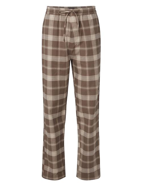 Konrad Organic Cotton Checked Flannel Pajama Pants Lexington Home Beige