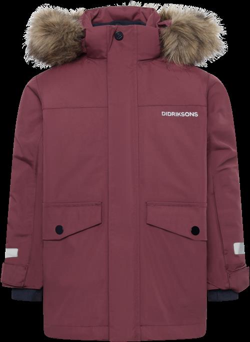 Didriksons Bjärven Kids 4 Parka Anemon Red  Anemon Red-130 cm  Rød  130 cm  unisex