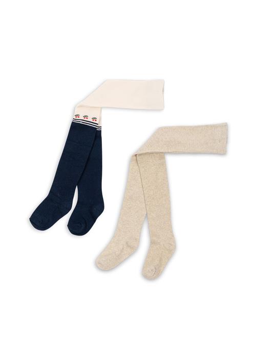 Konges Sløjd Cherry Lurex 2-pak Strømpebukser Cherry Mix  Cherry Mix 116/122 cm  Beige  116/122 cm  kvinde