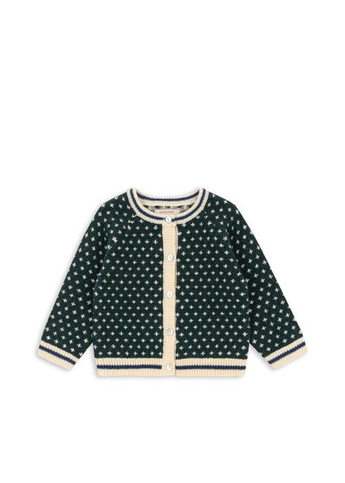 Konges Sløjd Billi Strikket Cardigan Green  Green 7-8 Y  Grøn  7-8 år  mand