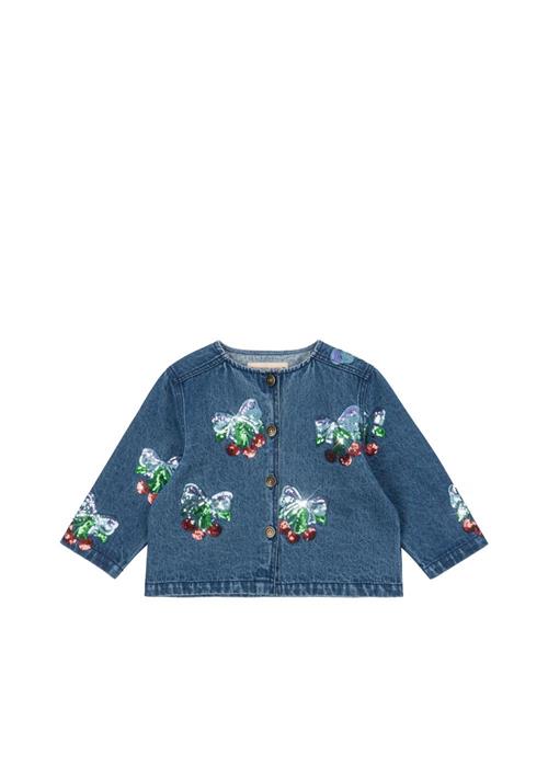 Konges Sløjd GOTS Magot Denimjakke Med Pailletter Amarena Sequin  Amarena Sequin 18 months  Blå  18 måneder  kvinde