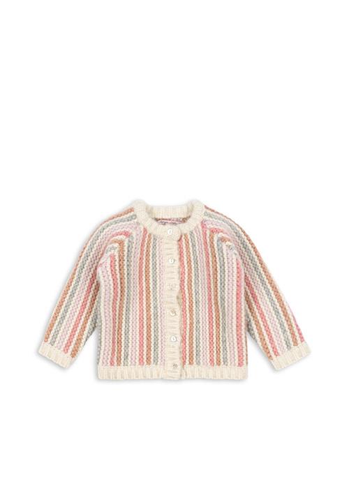 Konges Sløjd Kiri Cardigan Rose Stripe  Rose Stripe 2-4 Y  Lyserød  2-4 år  kvinde