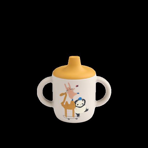 Liewood Neil Sippy Kop Around The World / Sandy  Sippy Cup-OS  Beige  One Size  unisex