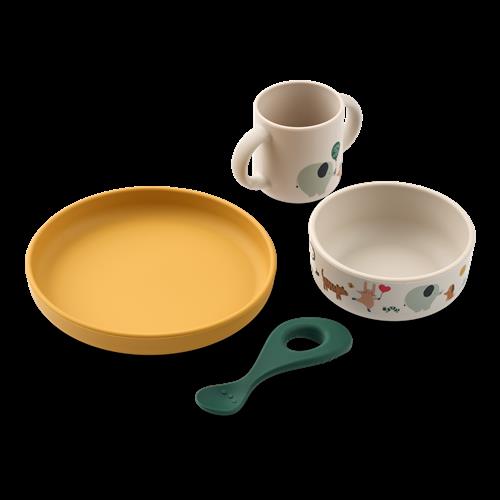 Liewood Vivi Trykt Bordservice Around The World / Sandy  Printed Tableware-OS  Beige  One Size  unisex