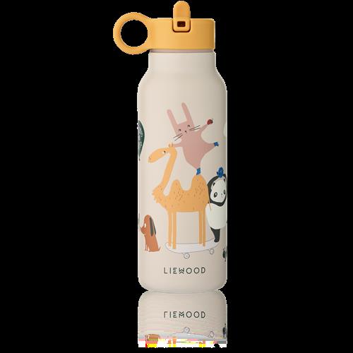 Liewood Falk Vandflaske 350 Ml Around The World / Sandy  Water Bottle 350 ml-OS  Beige  One Size  unisex