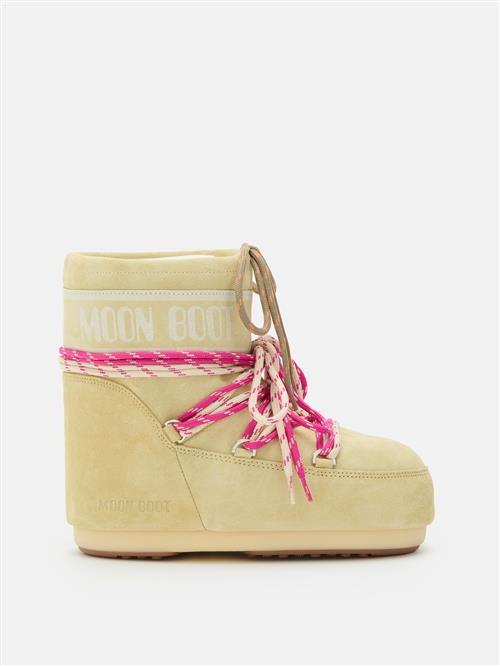 Moon Boot Mb Icon Low Suede Laces Snestøvler Light Yellow  Light Yellow-36-38 EU  Gul  36-38 EU  unisex
