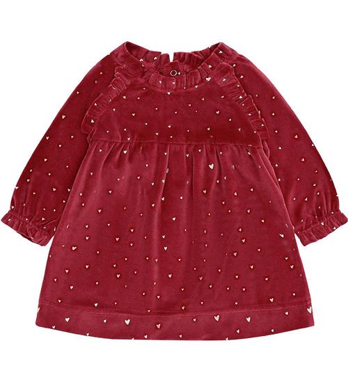 Hust and Claire Kjole - Velour - HCKis - Teaberry m. Guld Hjerte