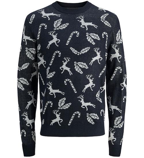 Jack & Jones Bluse - Strik - JjXmas Andrew - Sky Captain