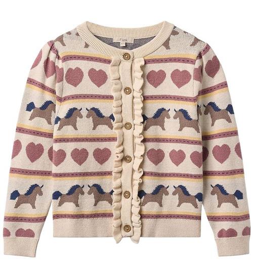 Fliink Cardigan - Strik - Viskoseblanding - Kino - Sandshell