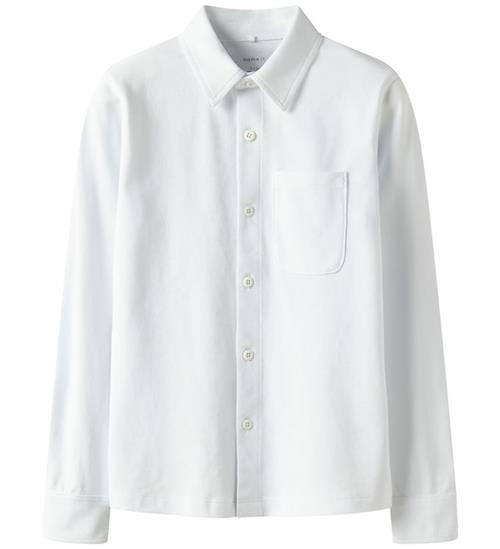 Name It Skjorte - Piqué - NkmRon - Jersey - Bright White