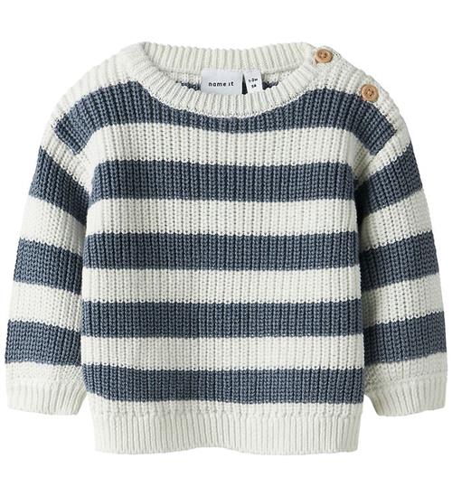 Name It Bluse - Strik - NbmOlfert - Cloud Dancer/Flintstone